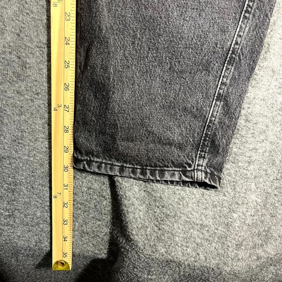 MNG Mango High Waist Tapered Fit Jeans Black Womens Size USA 6 EUR 38 (30x30) - Picture 2 of 15